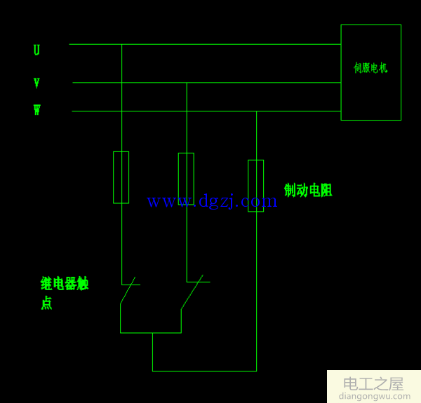 伺服電機(jī)制動(dòng)方式原理圖解