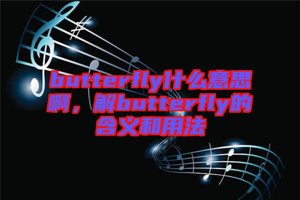 butterfly什么意思啊，解butterfly的含義和用法