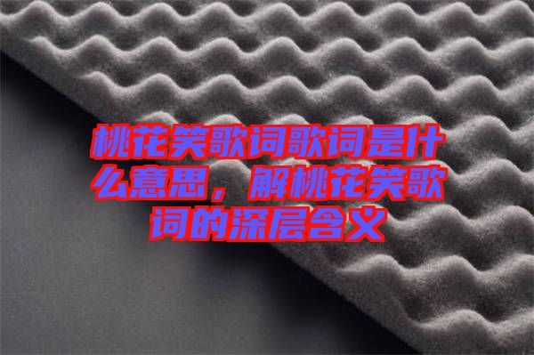 桃花笑歌詞歌詞是什么意思，解桃花笑歌詞的深層含義