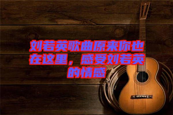 劉若英歌曲原來(lái)你也在這里，感受劉若英的情感