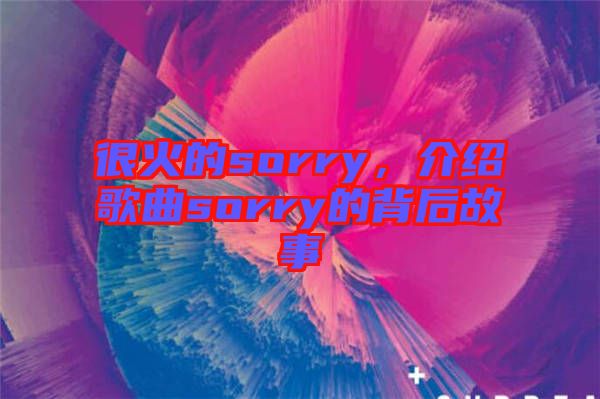 很火的sorry，介紹歌曲sorry的背后故事