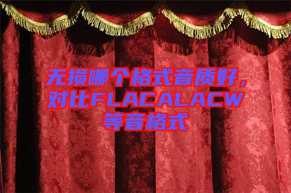 無(wú)損哪個(gè)格式音質(zhì)好，對(duì)比FLACALACW等音格式