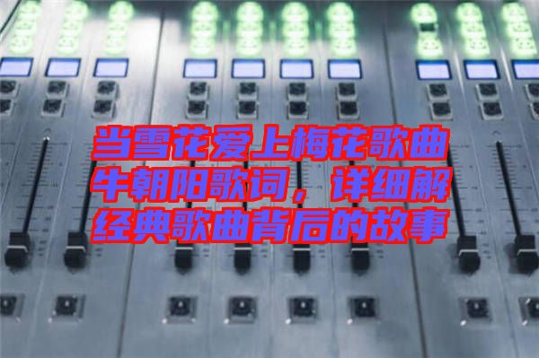 當雪花愛上梅花歌曲牛朝陽歌詞，詳細解經(jīng)典歌曲背后的故事