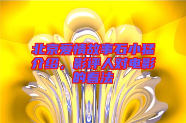 北京愛情故事石小猛介紹，影評(píng)人對(duì)電影的看法