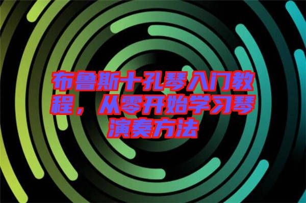 布魯斯十孔琴入門教程，從零開始學習琴演奏方法