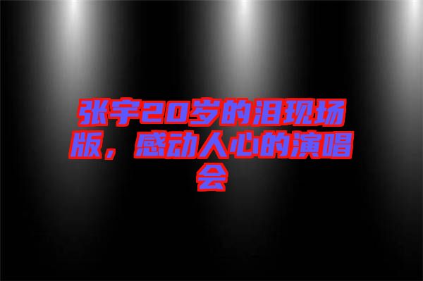 張宇20歲的淚現(xiàn)場(chǎng)版，感動(dòng)人心的演唱會(huì)