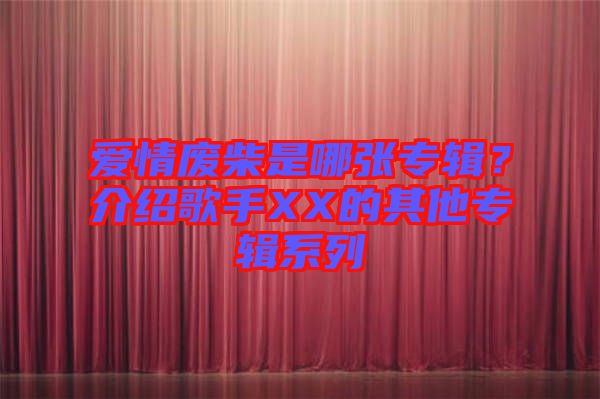 愛情廢柴是哪張專輯？介紹歌手XX的其他專輯系列