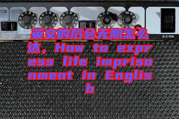 英文的后會無期怎么達，How to express life imprisonment in English