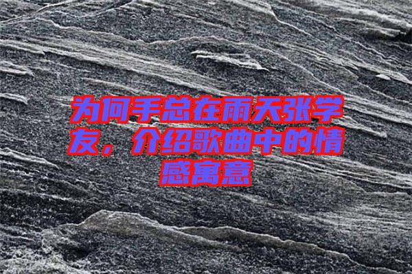 為何手總在雨天張學(xué)友，介紹歌曲中的情感寓意