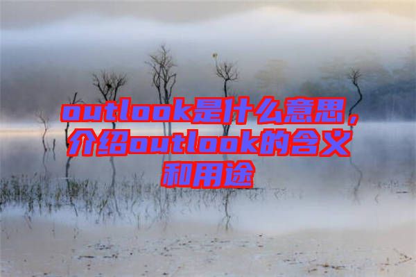 outlook是什么意思，介紹outlook的含義和用途