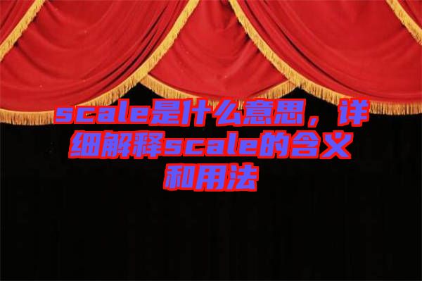 scale是什么意思，詳細解釋scale的含義和用法