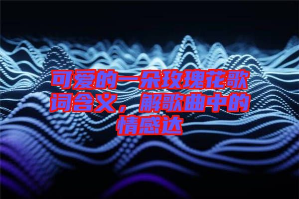 可愛的一朵玫瑰花歌詞含義，解歌曲中的情感達