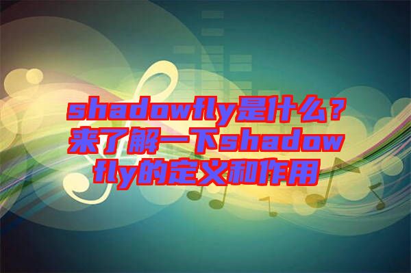 shadowfly是什么？來了解一下shadowfly的定義和作用