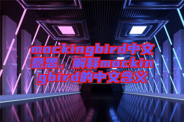 mockingbird中文意思，解釋mockingbird的中文含義