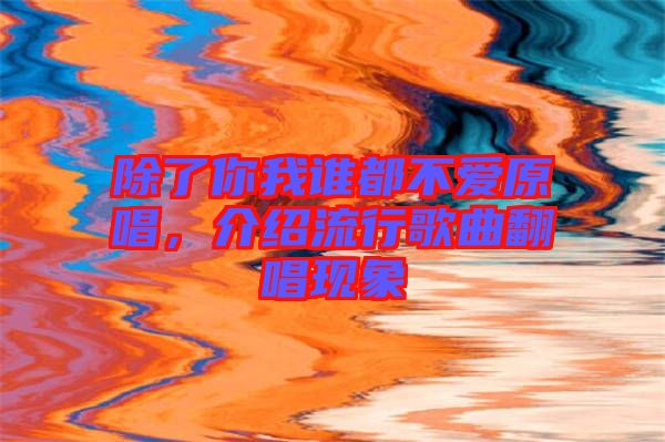 除了你我誰都不愛原唱，介紹流行歌曲翻唱現(xiàn)象