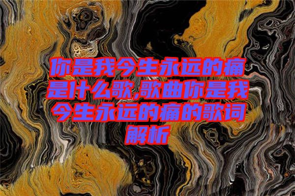 你是我今生永遠(yuǎn)的痛是什么歌,歌曲你是我今生永遠(yuǎn)的痛的歌詞解析