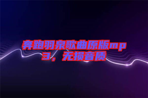 奔跑羽泉歌曲原版mp3，無損音質(zhì)