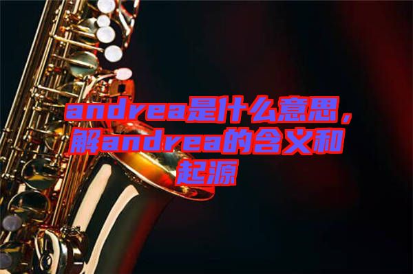 andrea是什么意思，解andrea的含義和起源