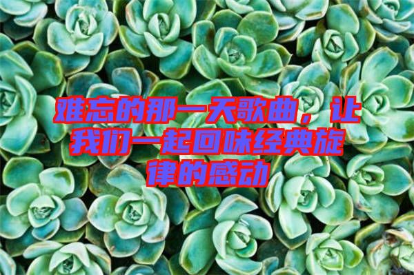 難忘的那一天歌曲，讓我們一起回味經(jīng)典旋律的感動