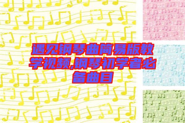 遇見鋼琴曲簡易版教學視頻,鋼琴初學者必備曲目