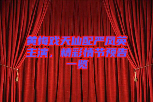 黃梅戲天仙配嚴(yán)鳳英主演，精彩情節(jié)預(yù)告一覽